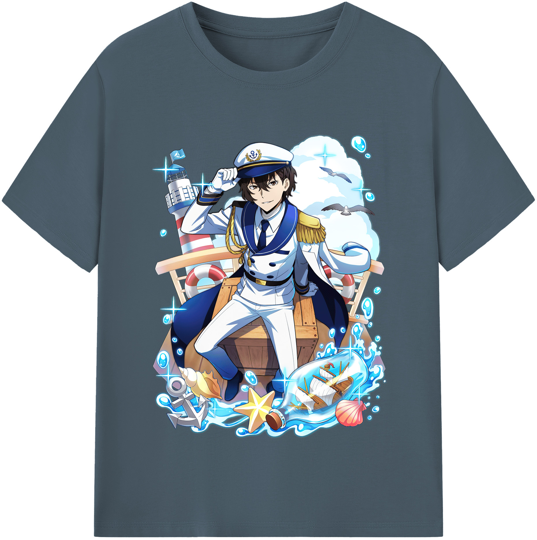（画像用） 文豪ストレイドッグス Bungo Stray Dogs 綿100％半袖Tシャツ（フロントプリント）